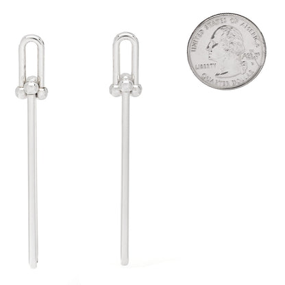 Tiffany Sterling Silver HardWear Double Long Link Earrings