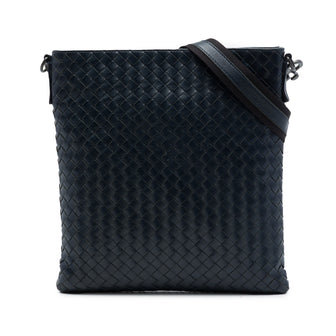 Flat Messenger Bag Intrecciato Nappa Medium