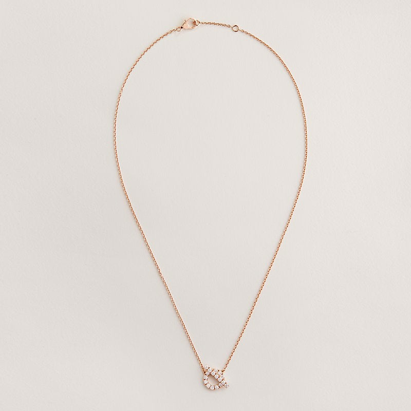 18K Gold Diamond Hermes Finesse Pendant