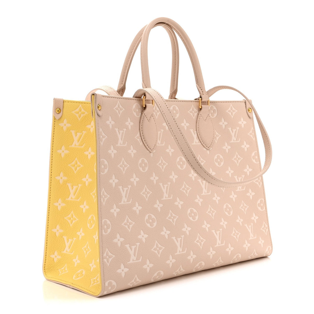 Louis Vuitton Empreinte Monogram Spring In The City Onthego MM Beige Pink Yellow