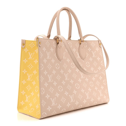 Louis Vuitton Empreinte Monogram Spring In The City Onthego MM Beige Pink Yellow
