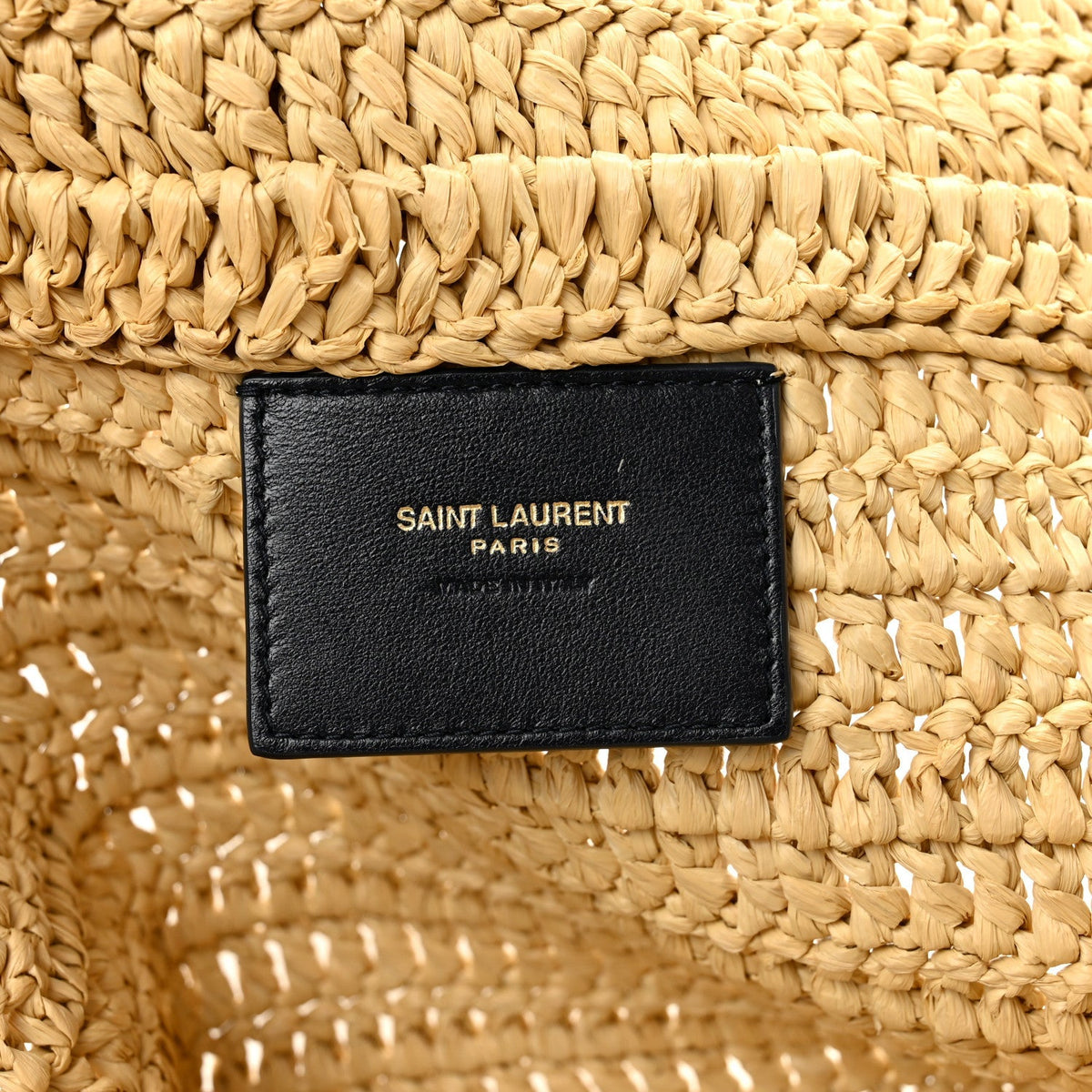 Saint Laurent Raffia Rive Gauche Tote Natural