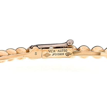 Van Cleef & Arpels 18K Yellow Gold Perlee Pearls of Gold Bracelet S