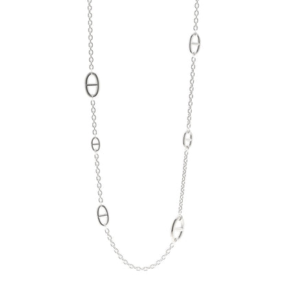 Hermes Sterling Silver Farandole Necklace 80