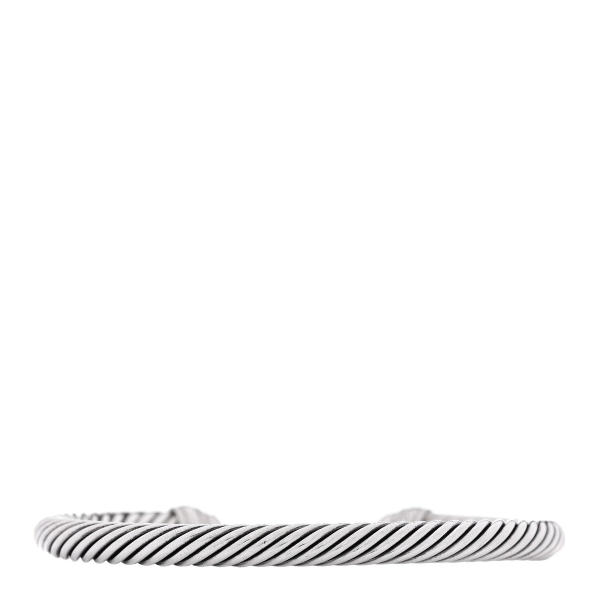 David Yurman Sterling Silver Diamond 0.26ct 5mm Cable Classics Bracelet
