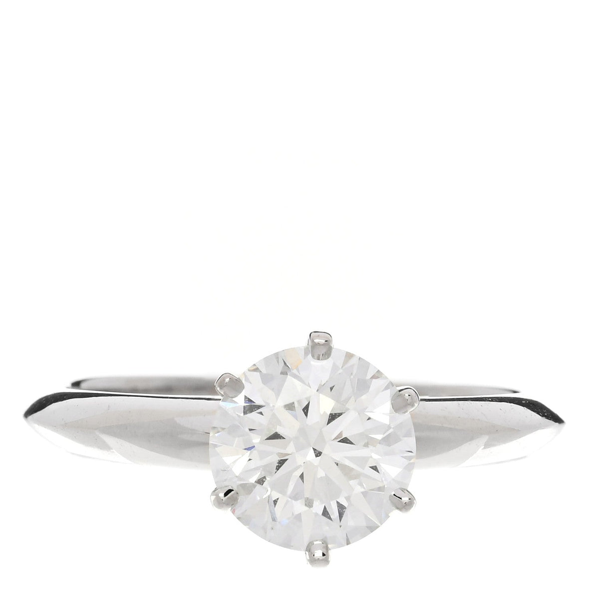 Tiffany Platinum Diamond 1.62ct Solitaire Engagement Ring 54 7