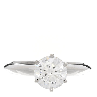 Tiffany Platinum Diamond 1.62ct Solitaire Engagement Ring 54 7