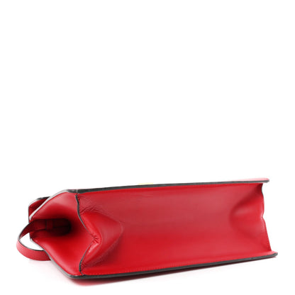 Gucci Calfskin Medium Sylvie Top Handle Bag Hibiscus Red 1984108