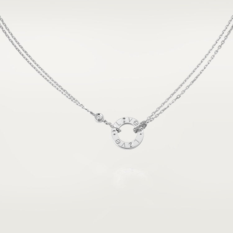 18K Gold Diamond Cartier Love Necklace