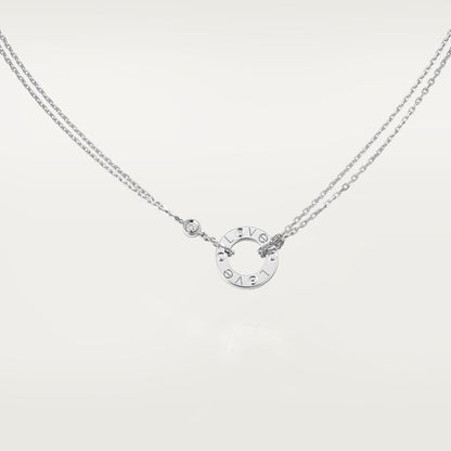 18K Gold Diamond Cartier Love Necklace