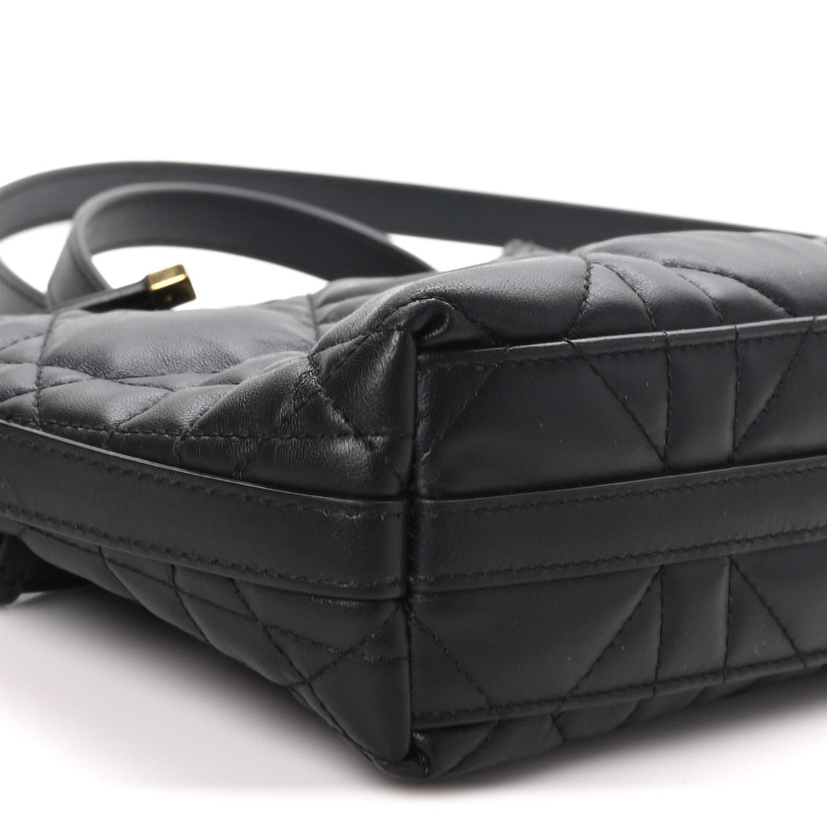 Christian Dior Calfskin Macrocannage Miss Caro Diorling Mini Bag Black