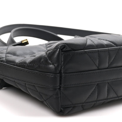 Christian Dior Calfskin Macrocannage Miss Caro Diorling Mini Bag Black