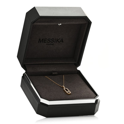 Messika 18K Yellow Gold Diamond LM Move Uno Pave Pendant Necklace