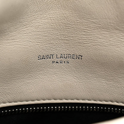 Saint Laurent Lambskin Toy Loulou Puffer Satchel Crema Soft