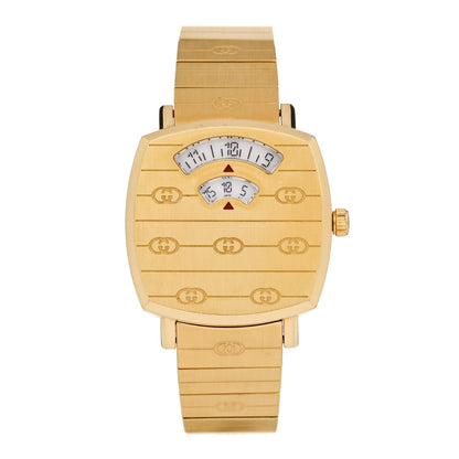Gucci Stainless Steel 27mm Grip Quartz Watch Gold