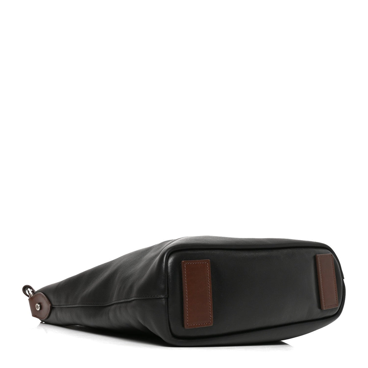 Saint Laurent Calfskin Ring Tote Black Brown