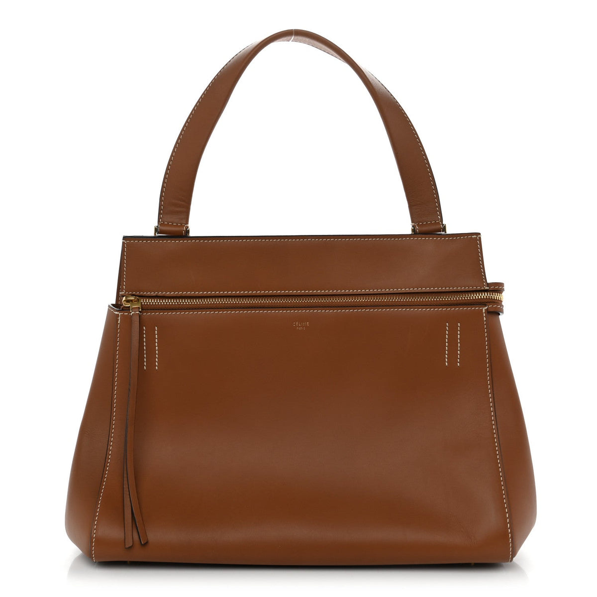 Celine Smooth Calfskin Medium Edge Shoulder Bag Camel