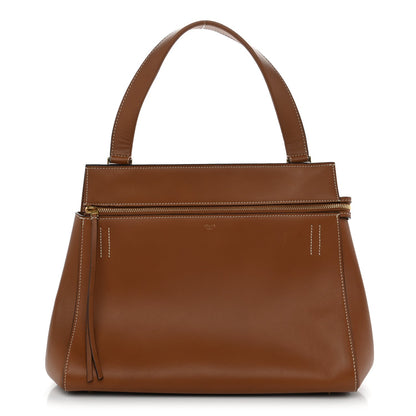 Celine Smooth Calfskin Medium Edge Shoulder Bag Camel
