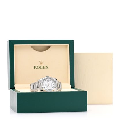 Rolex Stainless Steel 36mm Datejust Watch White 116200