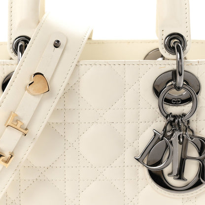 Christian Dior Lambskin Cannage Small My ABCDior Lady Dior White