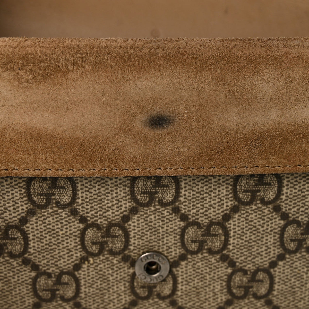 Gucci GG Supreme Monogram Super Mini Dionysus Shoulder Bag Taupe