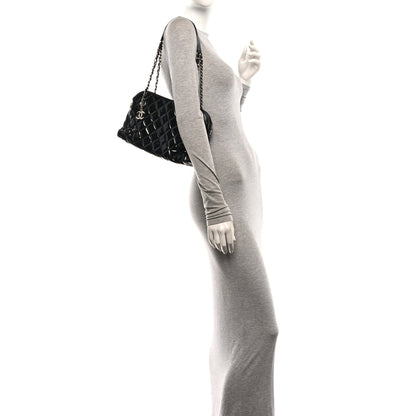 Chanel Patent Quilted Just Mademoiselle Bowling Bag Black 1986915