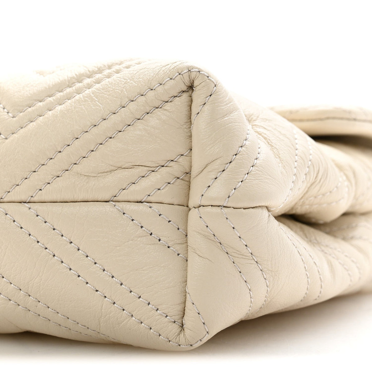 Gucci Calfskin Monochrome Small GG Marmont Shoulder Bag Ivory