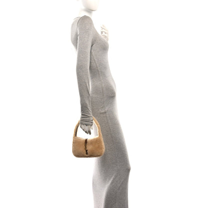 Saint Laurent Shearling Le 5 A 7 Mini Hobo Natural Beige 1988606