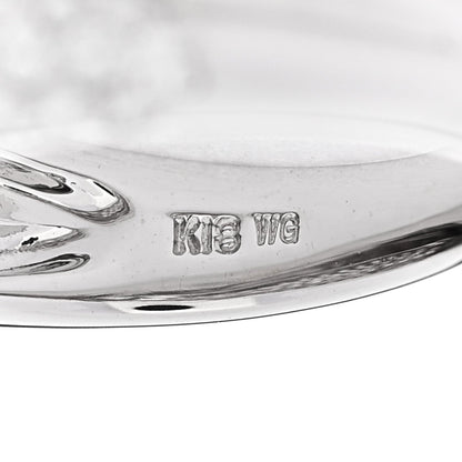 18K White Gold Diamond 1.00ctw Two Band Ring 51 5.75