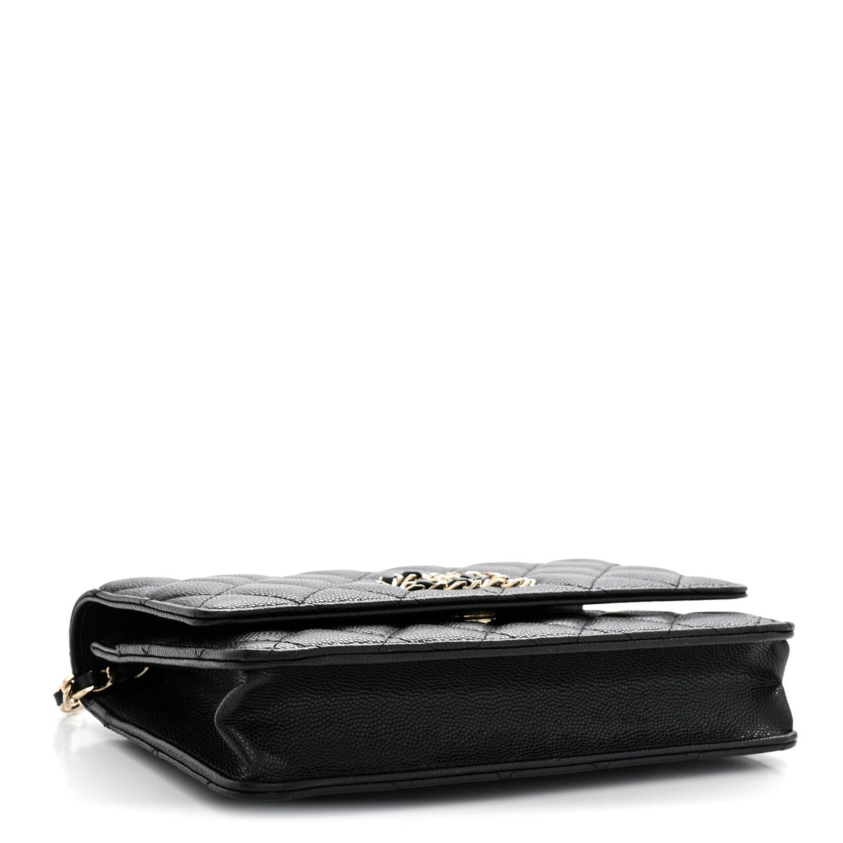 Chanel Caviar Quilted French New Wave Chain CC Wallet On Chain WOC Black