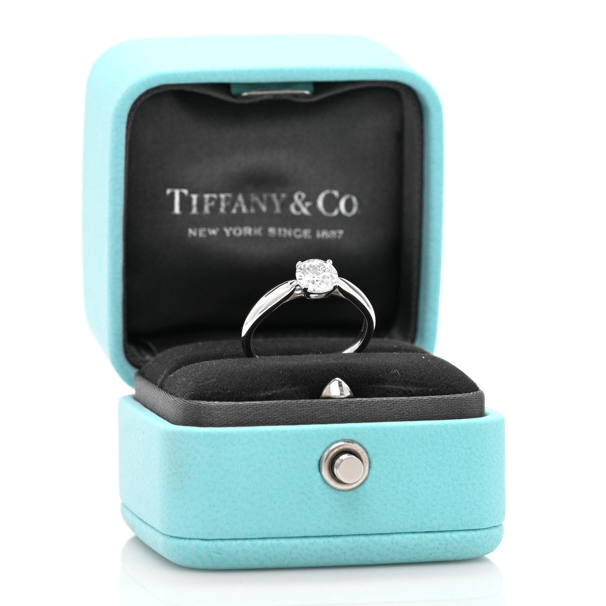 Tiffany Platinum Diamond .71ct Solitaire Engagement Ring 5