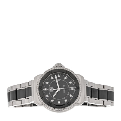 Tag Heuer Stainless Steel Ceramic Diamond 32mm Formula 1 Watch Black WAH1312