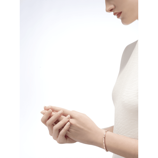 18K Rose Gold Diamonds BVLGARI Serpenti Viper Bracelet