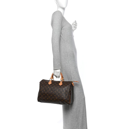 Louis Vuitton Monogram Speedy 35 Brown