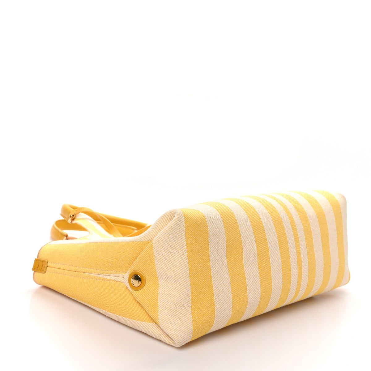 Chloe Jacquard Calfskin Stripy Small Tote Radiant Yellow