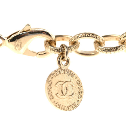 Chanel Pearl Crystal CC 100th Anniversary Necklace Light Gold