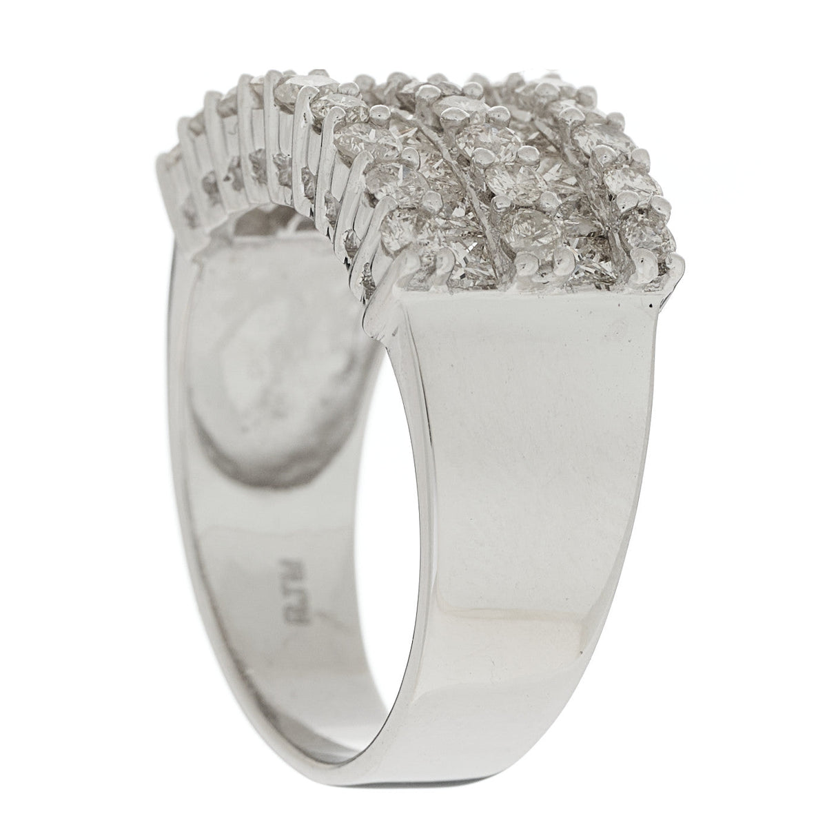 Parker & West by FASHIONPHILE14K White Gold Diamond 1.71ctw Five Row Round Princess Cut Band Ring 54 7