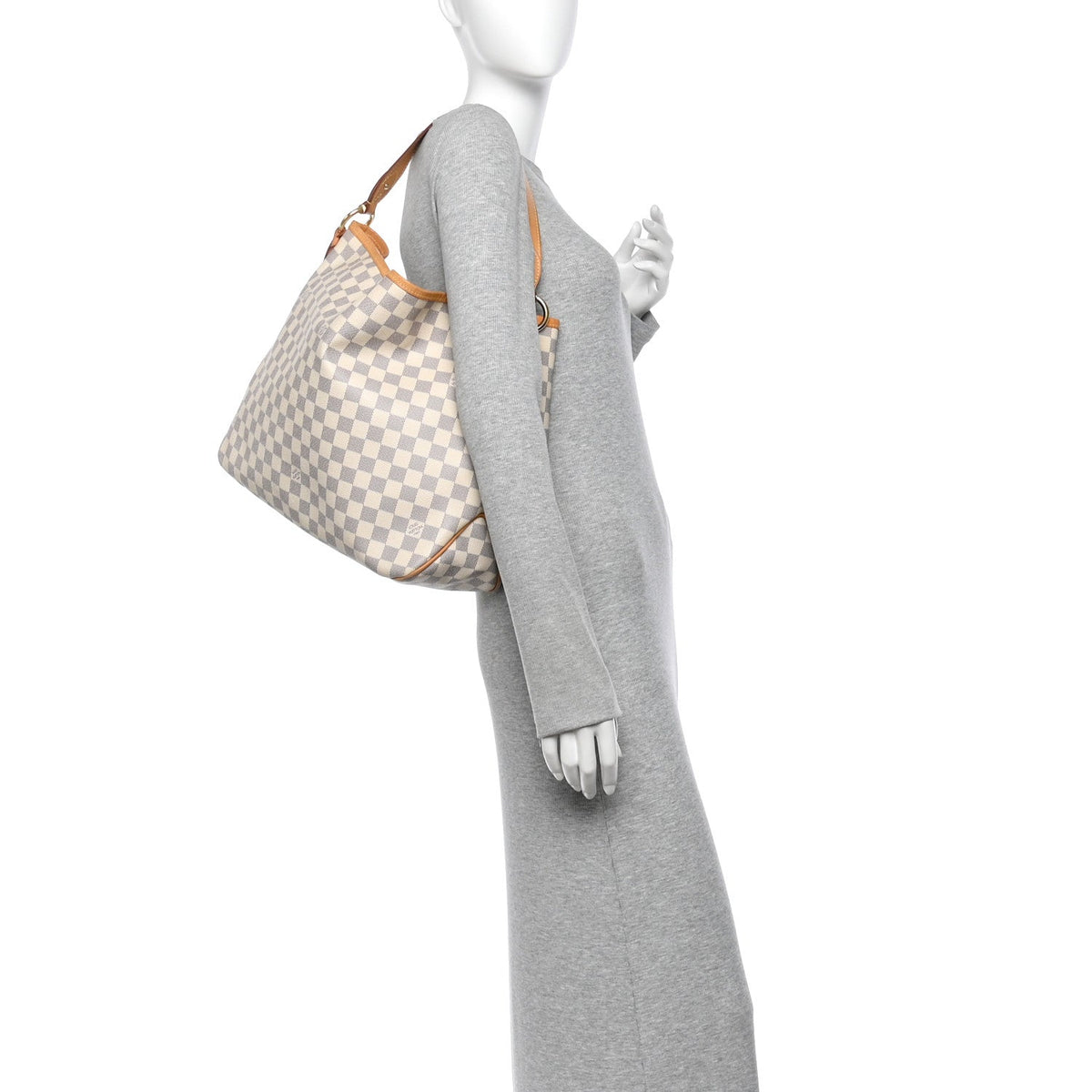 Louis Vuitton Damier Azur Delightful MM Rose Ballerine