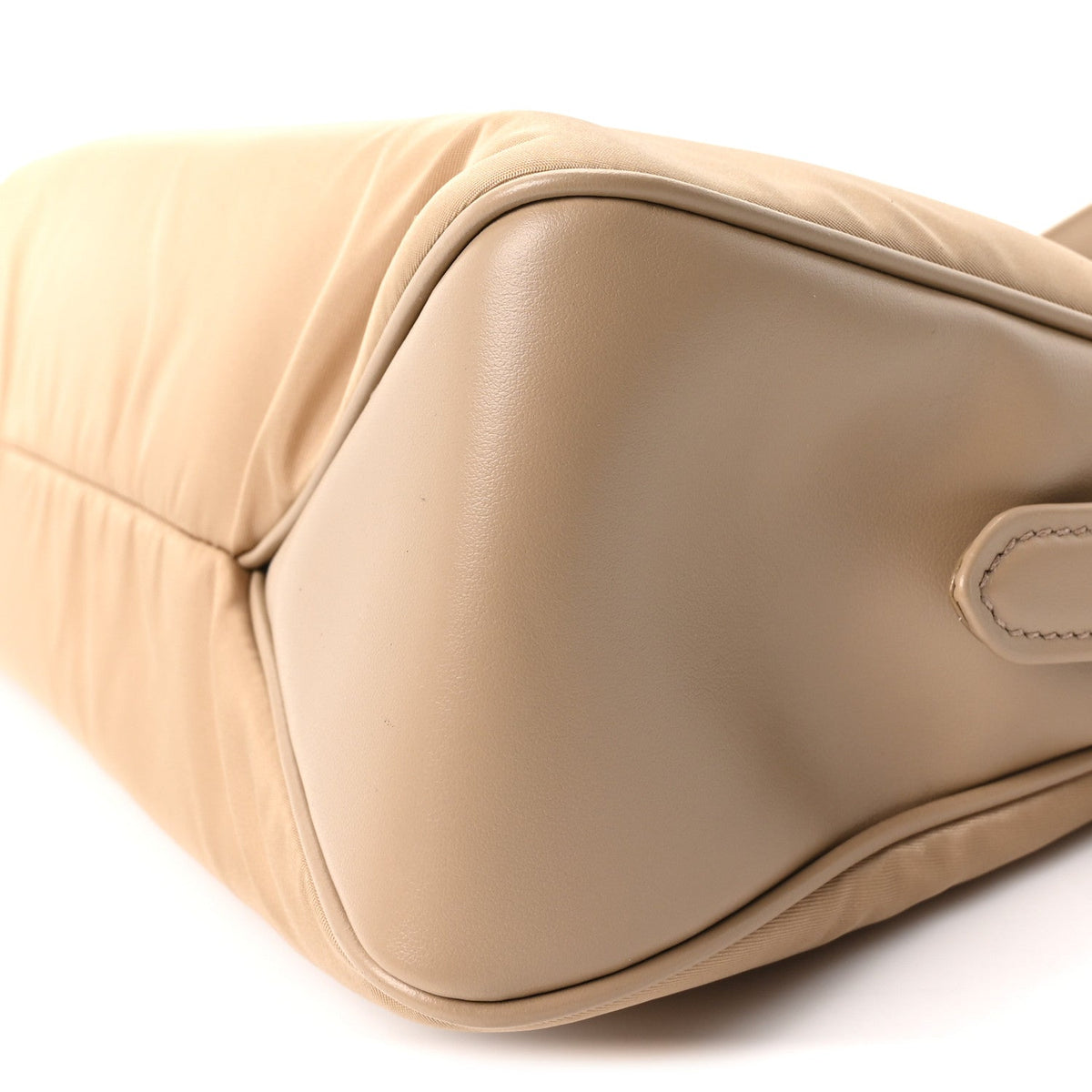 Prada Re-Nylon Vitello Large Aimee Shoulder Bag Cammello