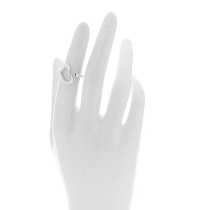 Tiffany Sterling Silver Elsa Peretti Open Heart Ring 48 4.5