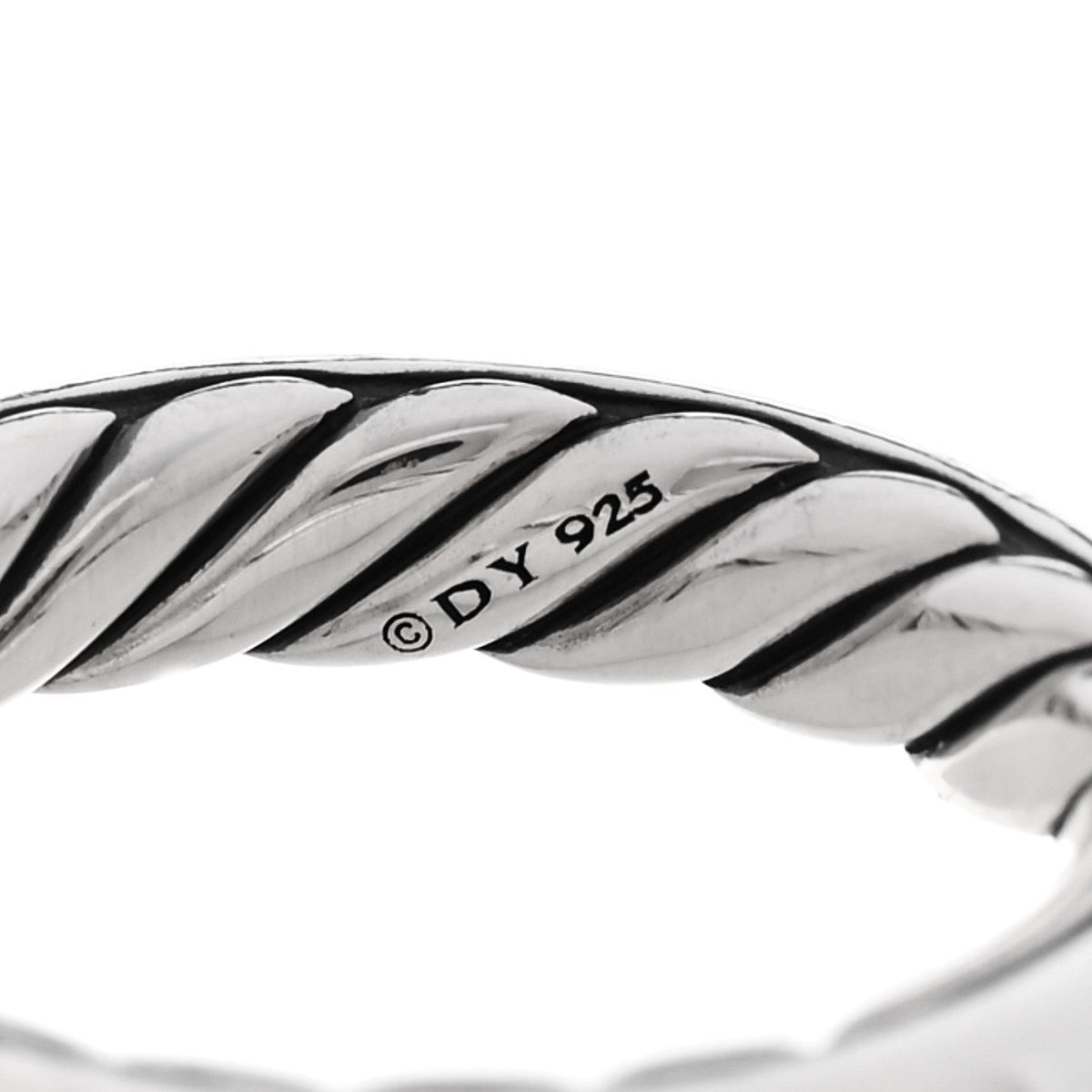 David Yurman Sterling Silver 4mm Cable Classics Band Ring 48 4.5