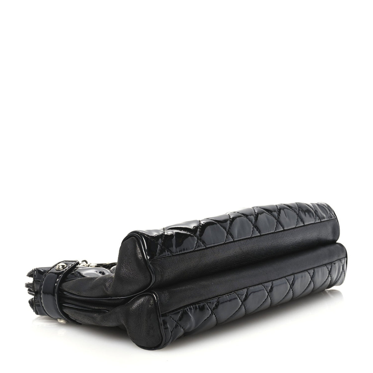 Chanel Patent Quilted Just Mademoiselle Bowling Bag Black 1986915