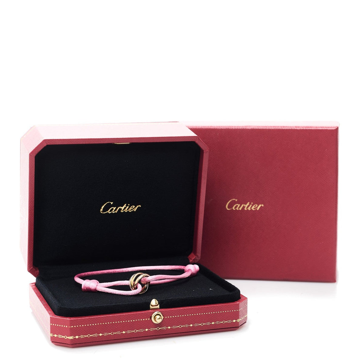 Cartier 18K Three Gold Trinity Adjustable Cord Bracelet Pink