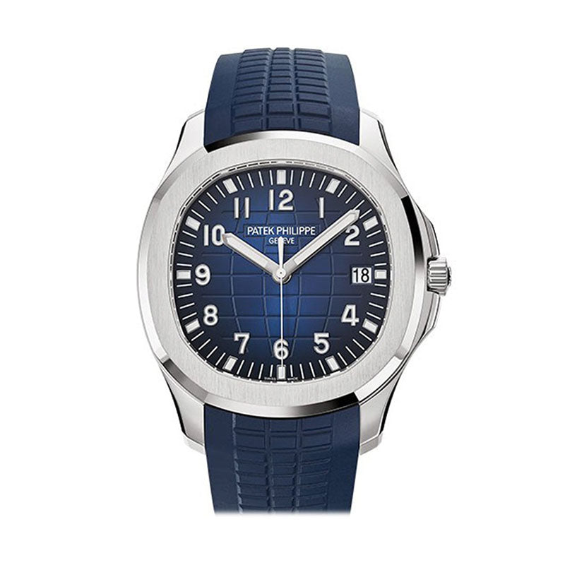 P. Philippe Aquanaut Blue Dial 18K White Gold Men's Watch 5168G-001