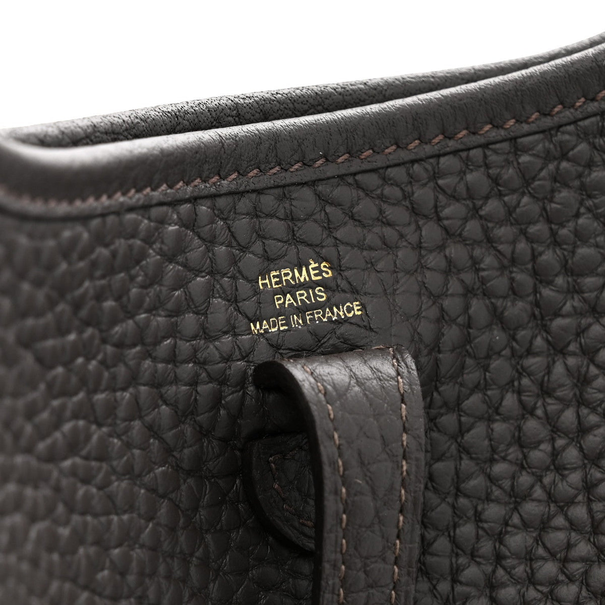 Hermès Taurillon Clemence Evelyne TPM Bai Brun