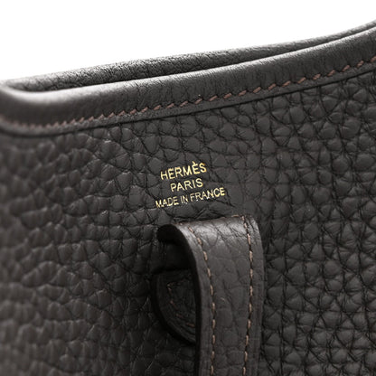 Hermès Taurillon Clemence Evelyne TPM Bai Brun