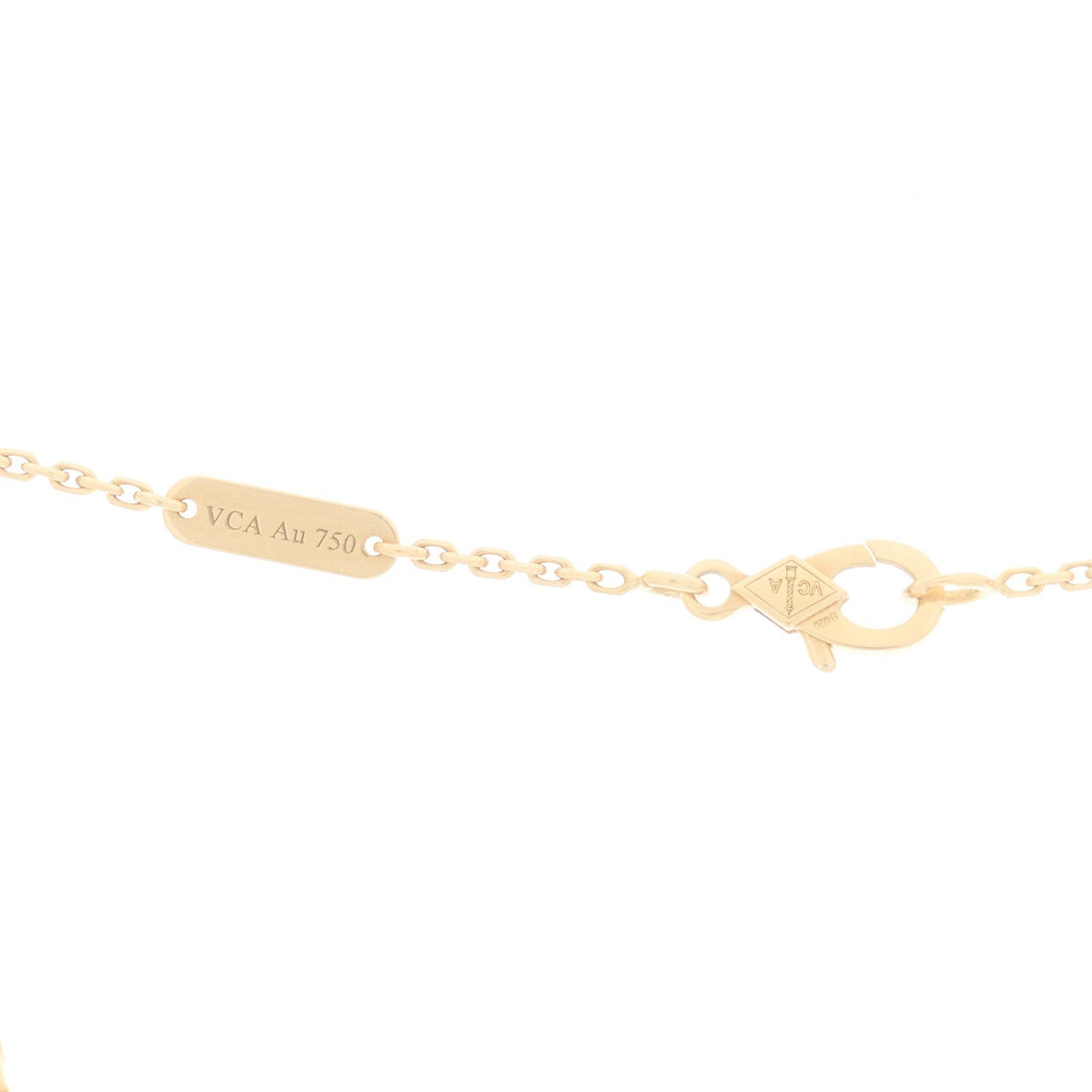 Van Cleef & Arpels 18K Yellow Gold Mother of Pearl Vintage Alhambra Pendant Necklace