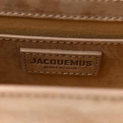 Jacquemus Nubuck Le Grand Bambino Shoulder Bag Dark Beige