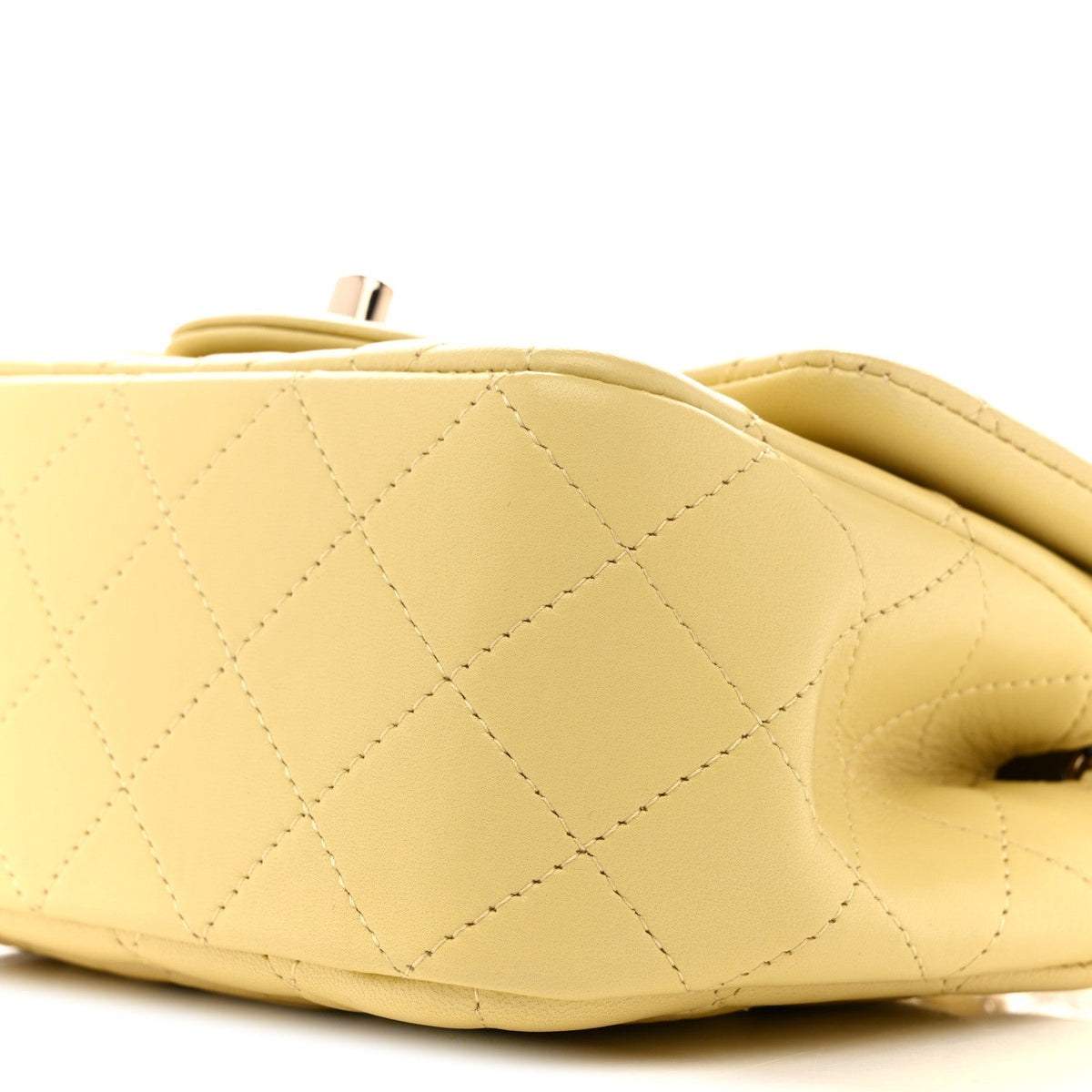 Chanel Lambskin Quilted Mini Square Flap Bag Light Yellow 1871452
