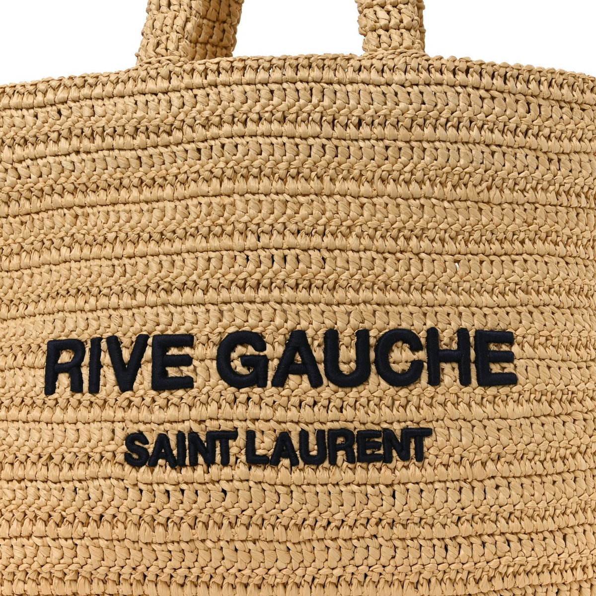 Saint Laurent Raffia Rive Gauche Tote Natural